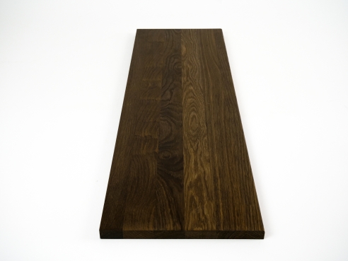 Stair Tread Window Sill Shelf Smoked Oak A/B 20 mm, full stave lamella DL, hard wax oiled, 20x270x870 mm